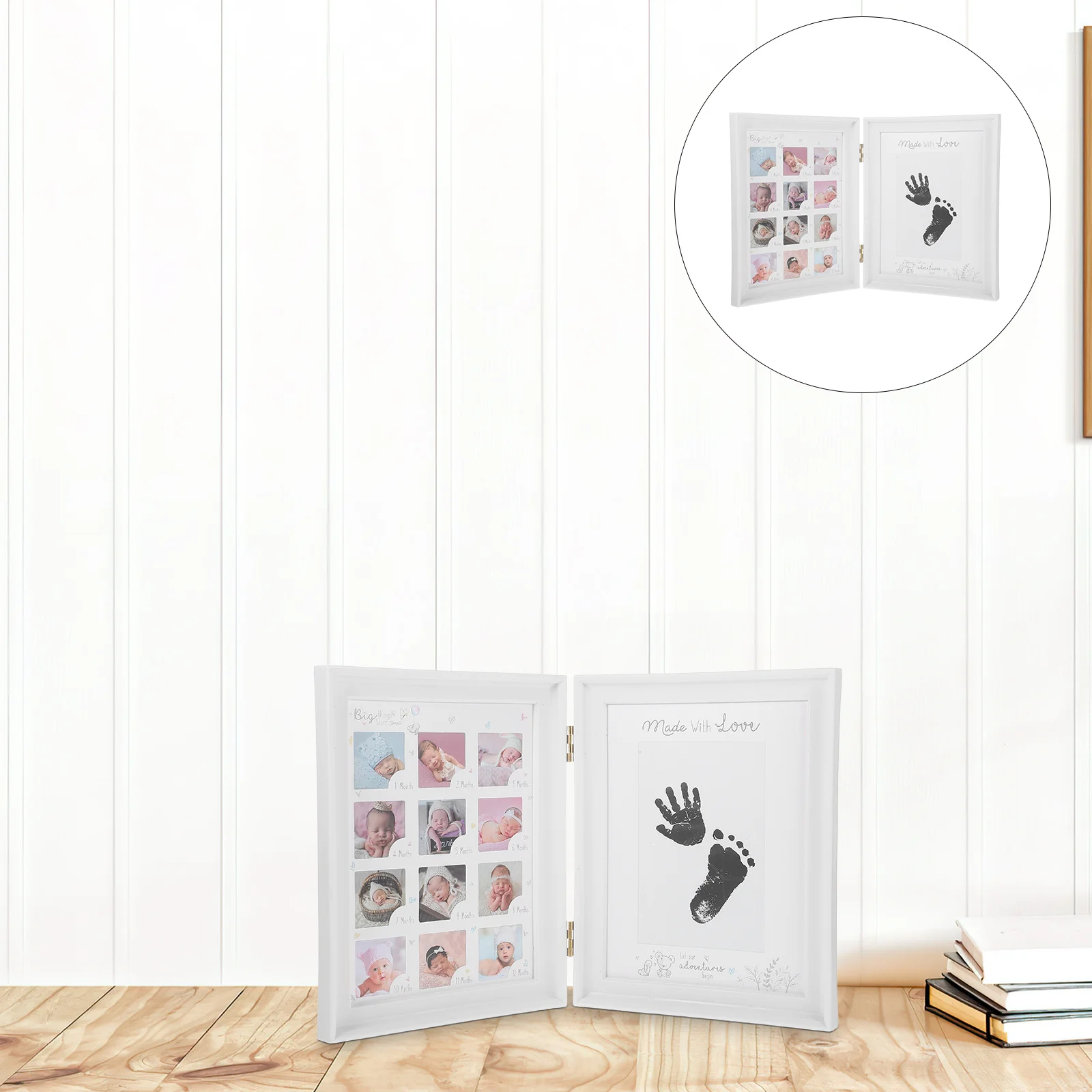 Baby Milestone Picture Frame Newborn Handprint Footprint Display Photo Holder Infant Growth Frame Baby Commemorative Gift
Baby Milestone Picture Frame Newborn Handprint Footprint Display Photo Holder Infant Growth Frame Baby Commemorative Gift