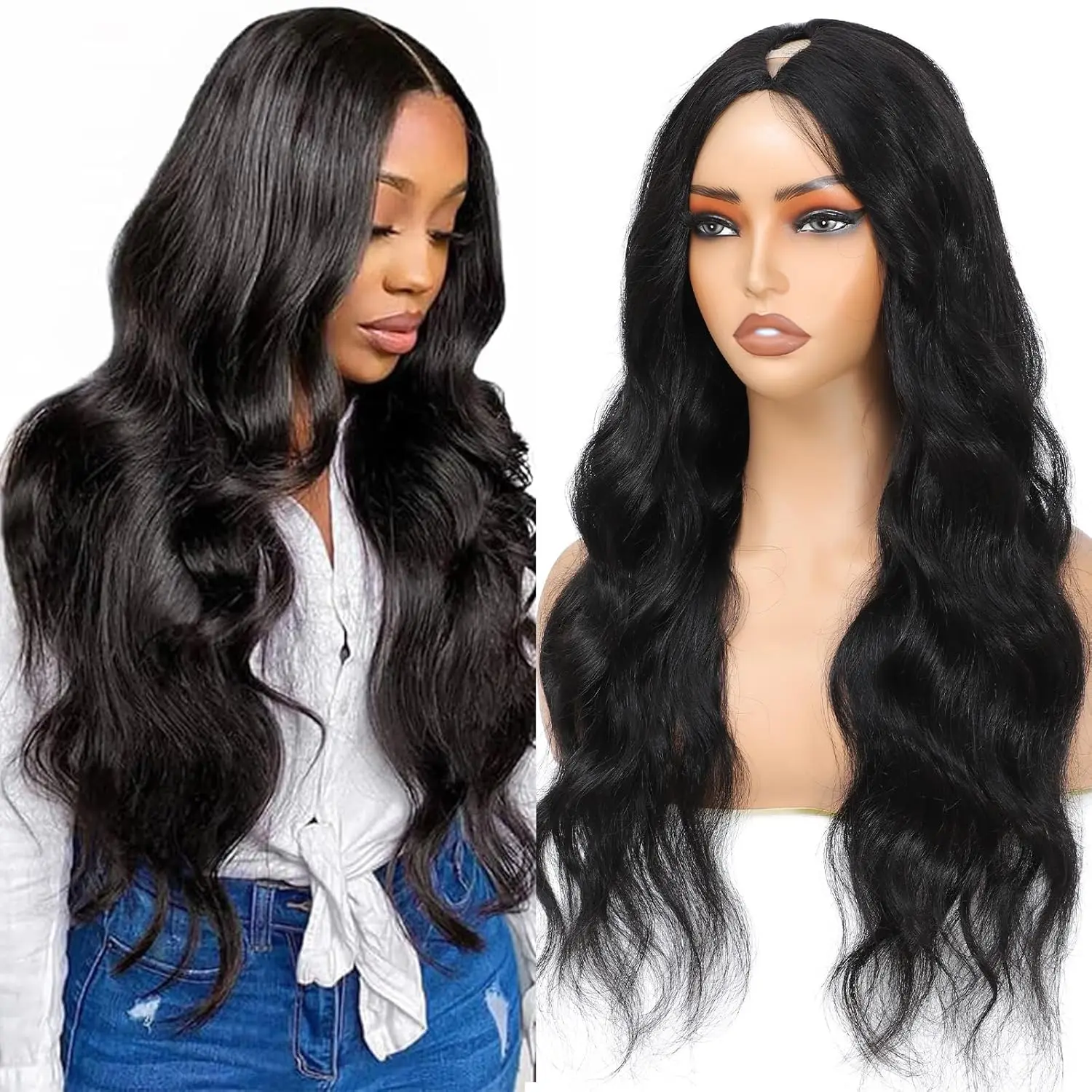 Парики с объемной волной и V-образной частью, плотность 200, натуральный черный шелковистый парик из человеческих волос для женщин, 32-дюймовые парики без остатков
Парики с объемной волной и V-образной частью, плотность 200, натуральный черный шелковистый парик из человеческих волос для женщин, 32-дюймовые парики без остатков