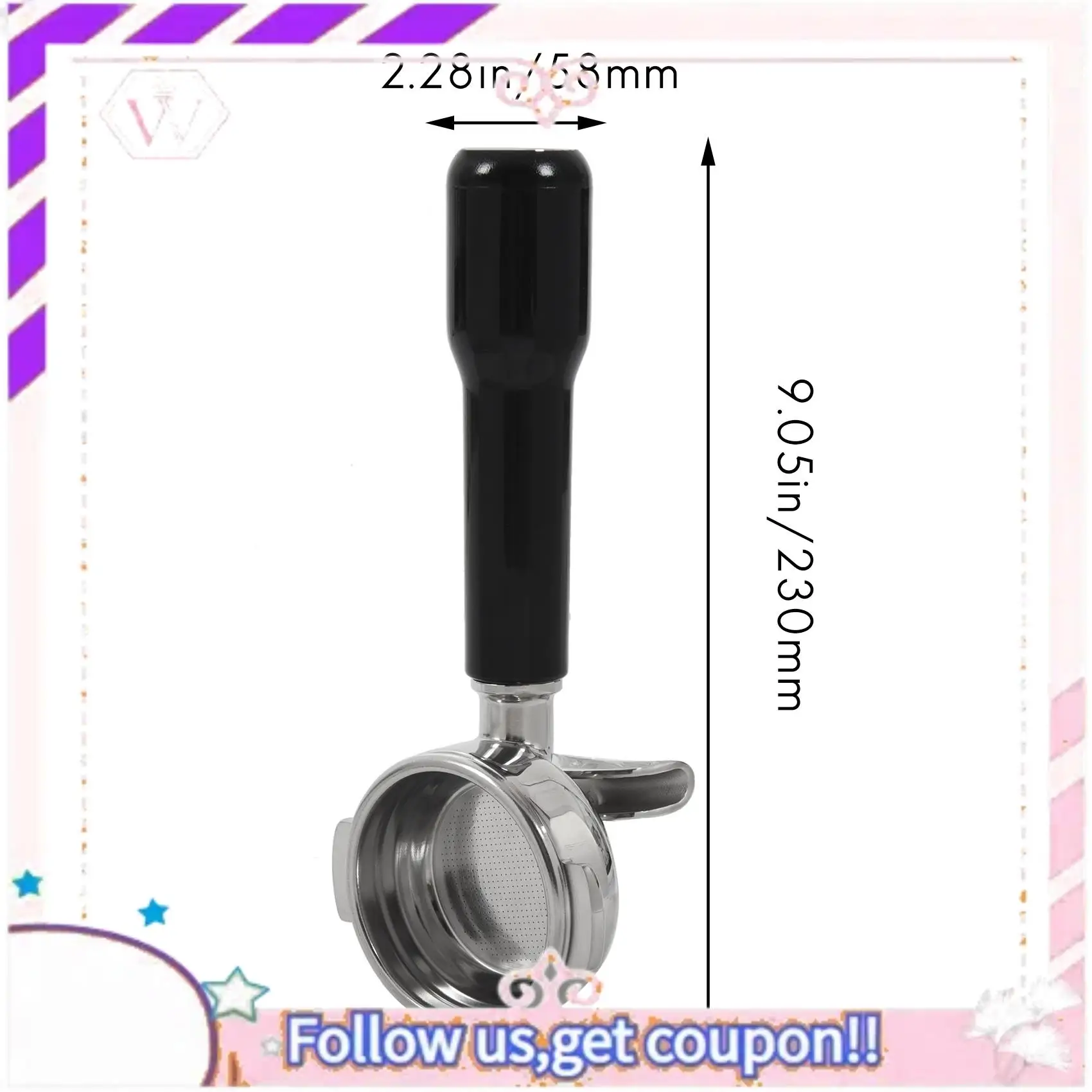 Durable 58MM Stainless Steel Coffee Machine Bottomless Filter Holder Portafilter For Rocket/ Expobar Double Mouth/ E61/ FAEMA
Durable 58MM Stainless Steel Coffee Machine Bottomless Filter Holder Portafilter For Rocket/ Expobar Double Mouth/ E61/ FAEMA