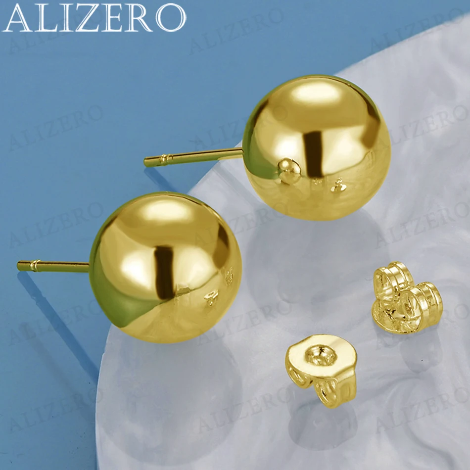 ALIZERO 18K Gold Smooth 10mm Beads Stud Earrings For Women Fashion Wedding Engagement Party Charms Jewelry Accessories
ALIZERO 18K Gold Smooth 10mm Beads Stud Earrings For Women Fashion Wedding Engagement Party Charms Jewelry Accessories
