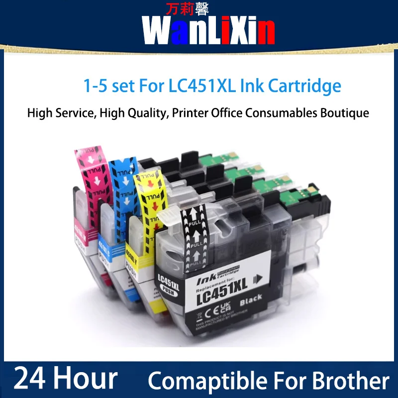 1/2/3/4/5 SET LC451XL Ink Cartridge Compatible For Brother DCP-J1050DW MFC-J1010DW DCP-J1140DW Printer
1/2/3/4/5 SET LC451XL Ink Cartridge Compatible For Brother DCP-J1050DW MFC-J1010DW DCP-J1140DW Printer