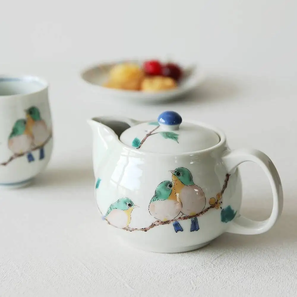 Japanese Imported Kutani Teacup, Thrush Set, Bird Teapot And Cup, Pastoral Style Tea Ware
Japanese Imported Kutani Teacup, Thrush Set, Bird Teapot And Cup, Pastoral Style Tea Ware