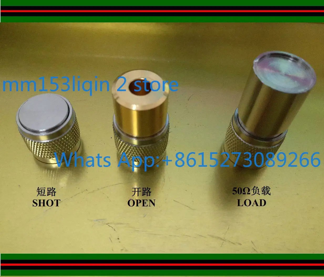 Pure copper gold-plated, network analysis tester 50Ω load/opener/short circuit
Pure copper gold-plated, network analysis tester 50Ω load/opener/short circuit