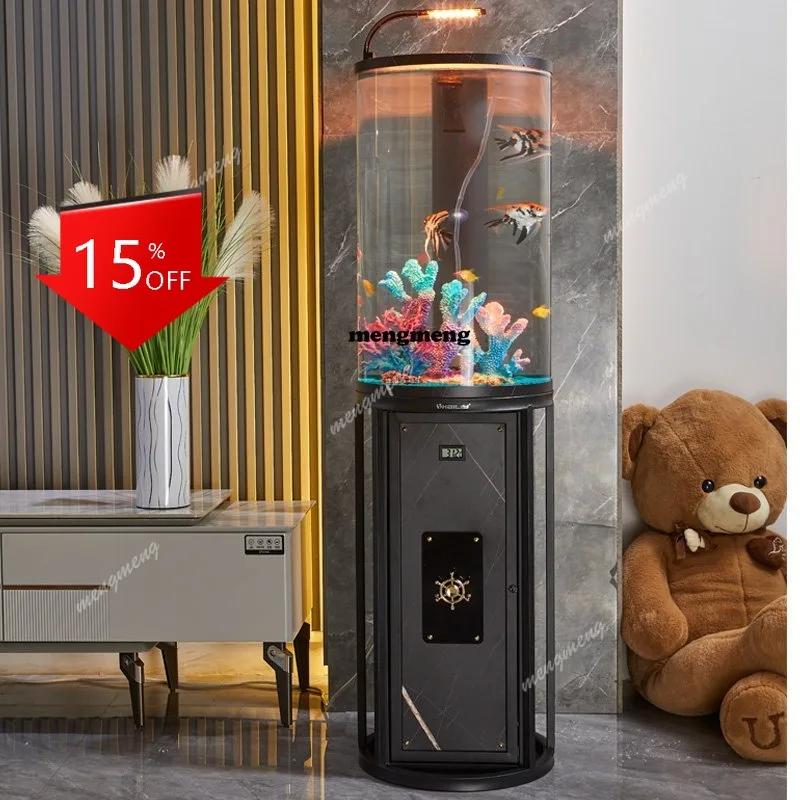 R134 New living room office water-free vertical fish tank small bottom filter floor all-in-one machine
R134 New living room office water-free vertical fish tank small bottom filter floor all-in-one machine