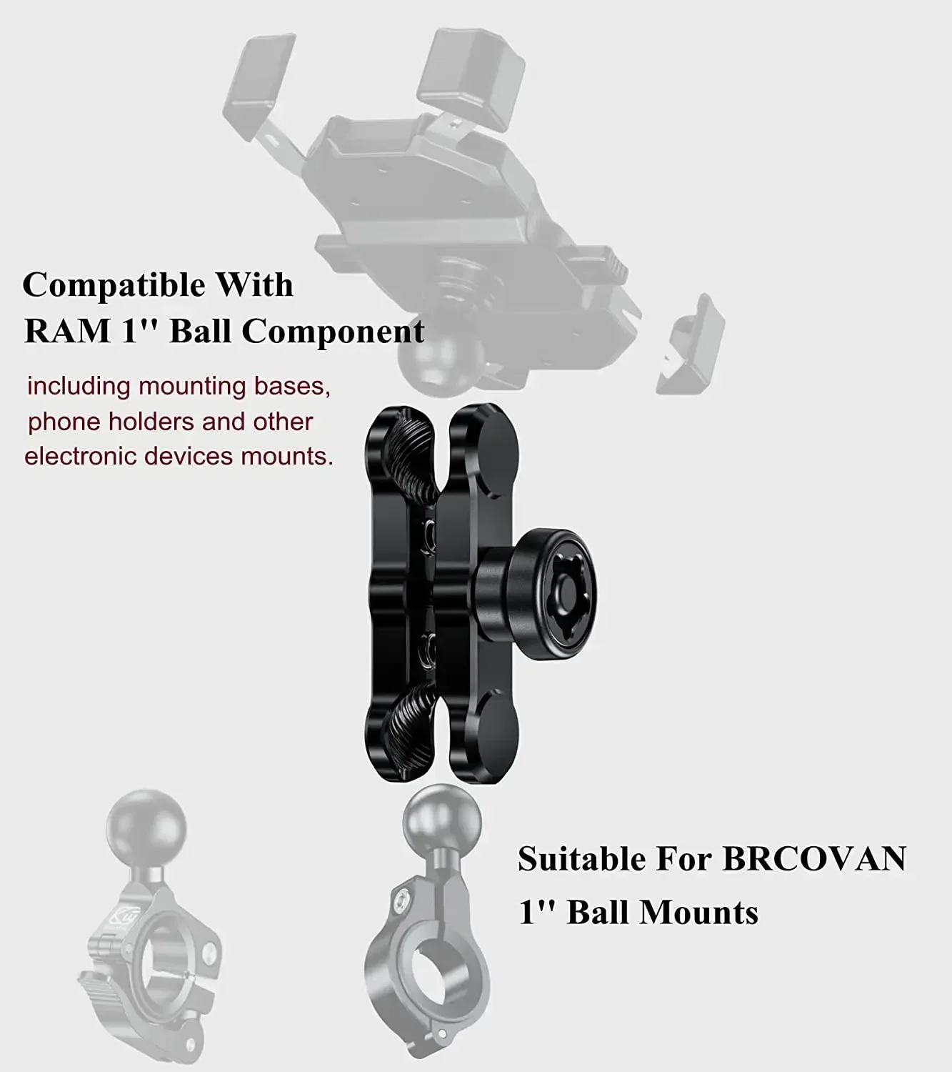 6CM 9CM Anti-Theft Aluminum Alloy Double Socket Arm Compatible with Mounts 1'' Ball Component Bike Motorcycle Phone Holder
6CM 9CM Anti-Theft Aluminum Alloy Double Socket Arm Compatible with Mounts 1'' Ball Component Bike Motorcycle Phone Holder