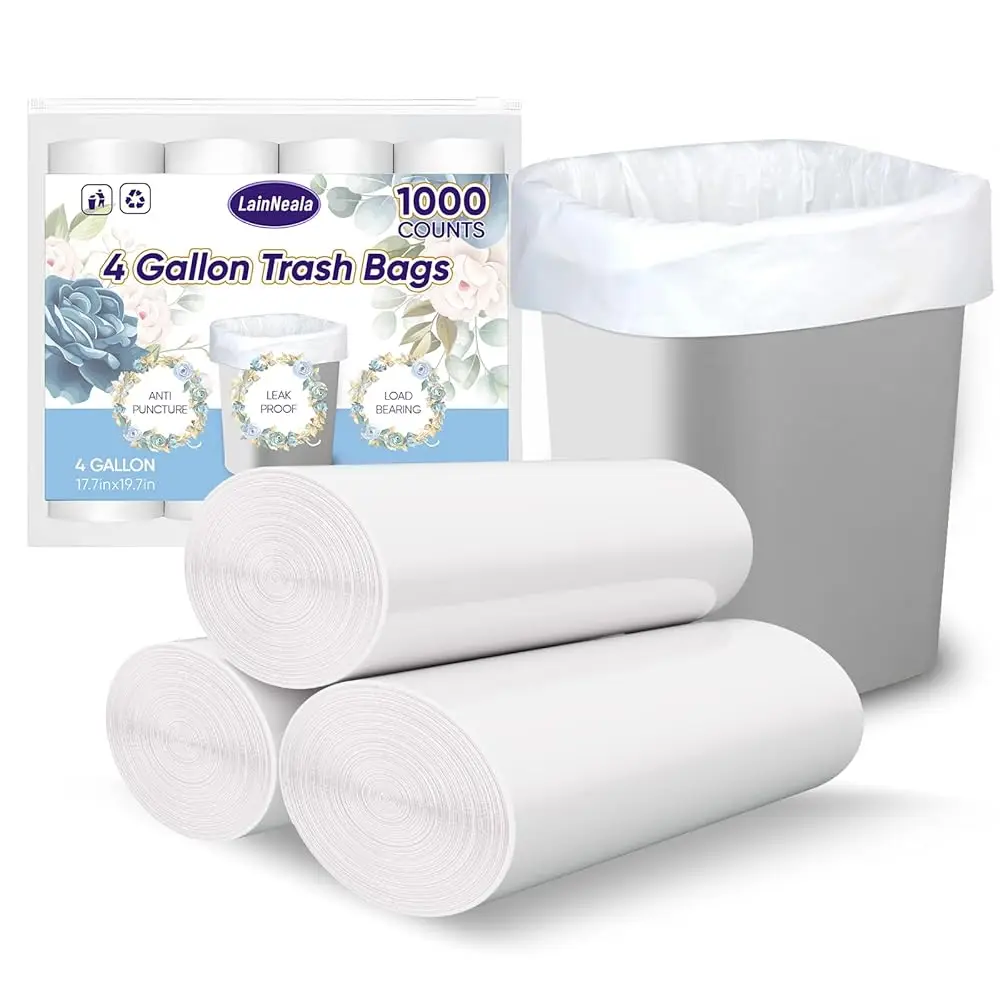 Small Trash Bags 4 Gallon, 300 Count Small Garbage Bag Bathroom White Mini Trash Bag Trash Can Liners Unscented Garbage Bags
Small Trash Bags 4 Gallon, 300 Count Small Garbage Bag Bathroom White Mini Trash Bag Trash Can Liners Unscented Garbage Bags
