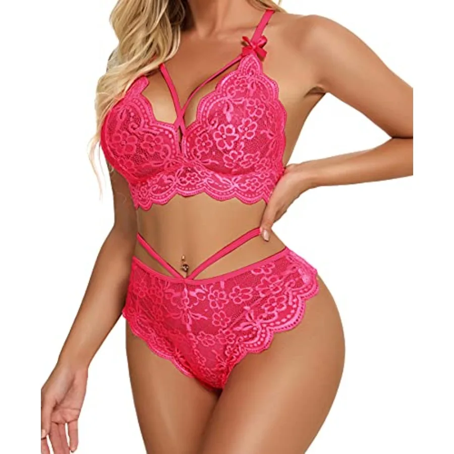Women Lingerie Set Lace Bralette and Panty Set Strappy Lace Lingerie
Women Lingerie Set Lace Bralette and Panty Set Strappy Lace Lingerie