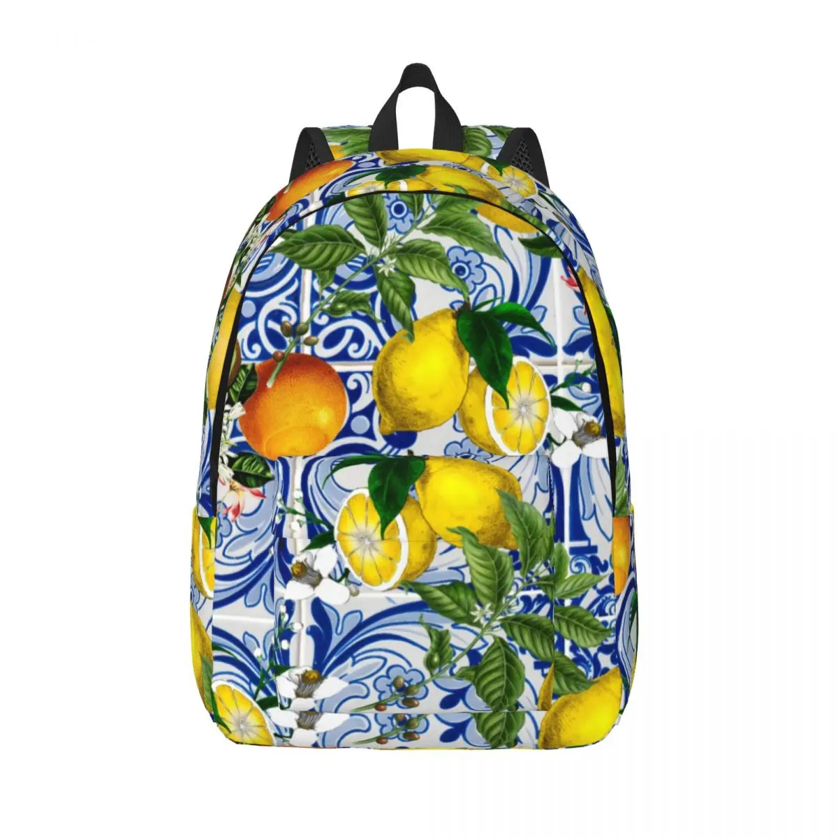 Custom Mediterranean Lemon On Blue Ceramic Tiles Travel Canvas Backpack Laptop Bookbag Summer Citrus Fruit College Daypack Bags
Custom Mediterranean Lemon On Blue Ceramic Tiles Travel Canvas Backpack Laptop Bookbag Summer Citrus Fruit College Daypack Bags