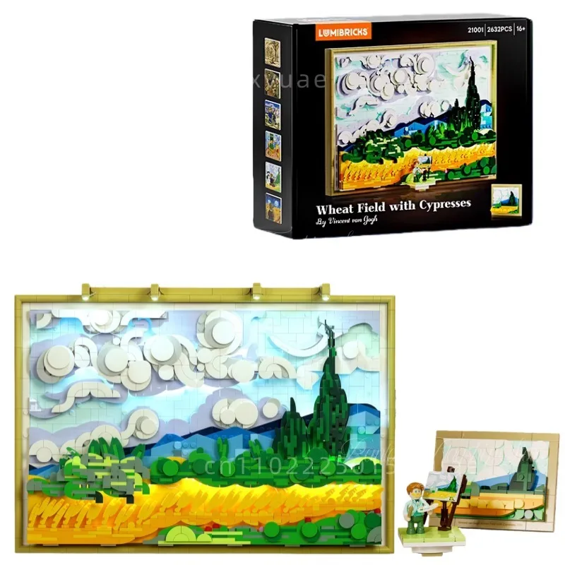 Light and Shadow Building Blocks Painting Series Wheatfield with Cypresses Assembling Print Street Scene Decoration Model Toys
Light and Shadow Building Blocks Painting Series Wheatfield with Cypresses Assembling Print Street Scene Decoration Model Toys