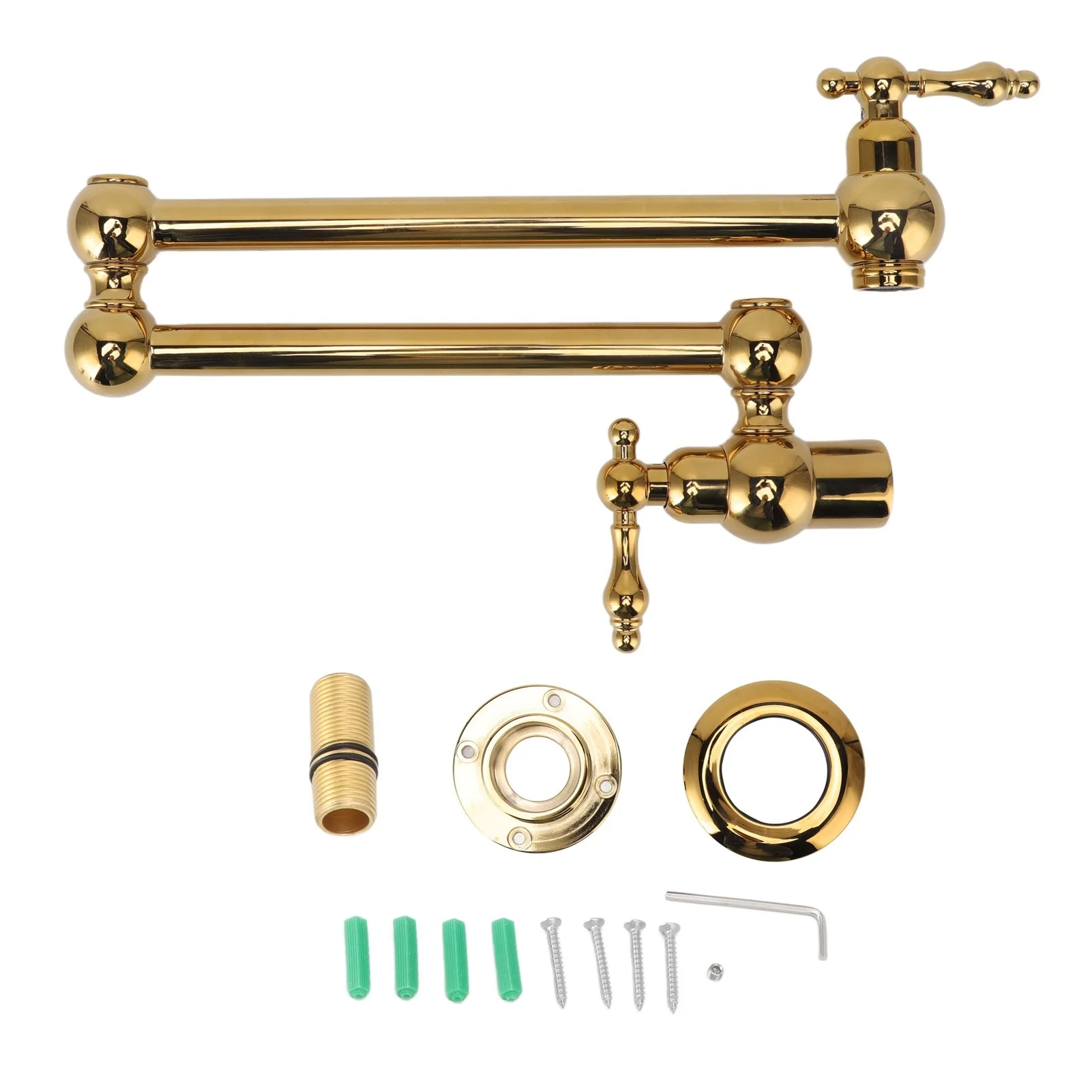 G1/2 Wall Mounted Kitchen Faucet Single Cold 360 Degree Rotating Sink Faucet Folding Copper Water Tap
G1/2 Wall Mounted Kitchen Faucet Single Cold 360 Degree Rotating Sink Faucet Folding Copper Water Tap