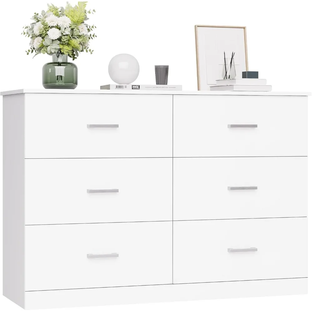 47.2'' Large 6 Drawer Dresser Wide Chest of Drawers for TV Stand, Modern Dresser Floor Storage Drawer Cabinet for Home Office
47.2'' Large 6 Drawer Dresser Wide Chest of Drawers for TV Stand, Modern Dresser Floor Storage Drawer Cabinet for Home Office