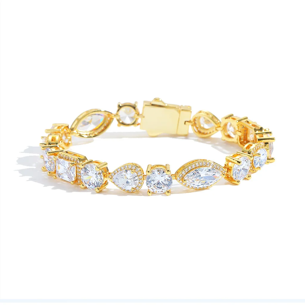 18K Gold Plated Cuban Bracelet 10mm Zircon Rock Sugar Chain Men and Women Bracelets Women Gift Jewelry Factory Straight Hair
18K Gold Plated Cuban Bracelet 10mm Zircon Rock Sugar Chain Men and Women Bracelets Women Gift Jewelry Factory Straight Hair