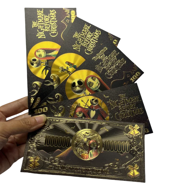 5 styles Disney gold card The Nightmare Before Christmas colored anime plastic banknote for cartoon show decor birthday gift
5 styles Disney gold card The Nightmare Before Christmas colored anime plastic banknote for cartoon show decor birthday gift