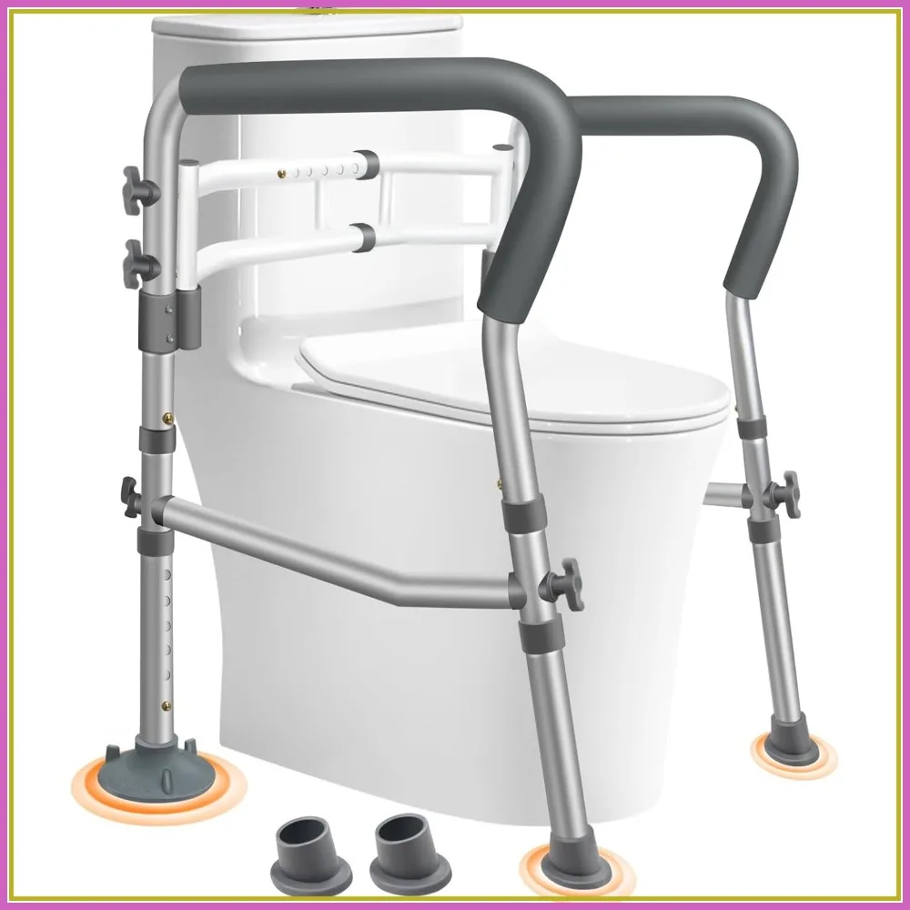 Adjustable Toilet Safety Rails for Elderly, Sturdy Handicap Support Frame with Arms for Seniors and Disabled
Adjustable Toilet Safety Rails for Elderly, Sturdy Handicap Support Frame with Arms for Seniors and Disabled