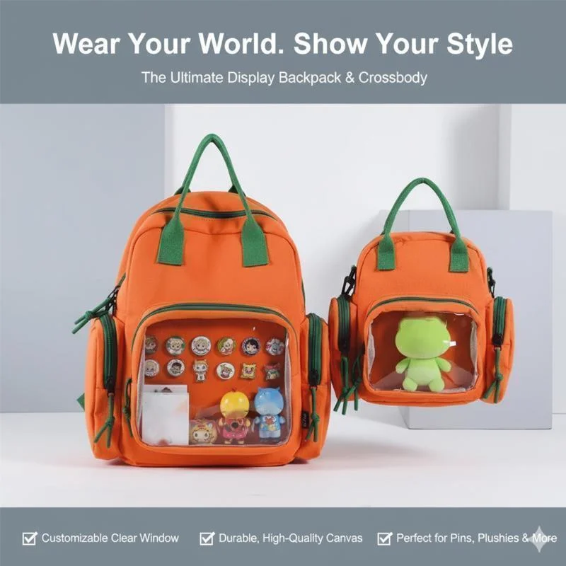 Anime Backpacks Orange Contrast Itabag Clear Display Mini Crossbody Lightweight Shoulder Bag Badge Collection Plush Dolls Gift
Anime Backpacks Orange Contrast Itabag Clear Display Mini Crossbody Lightweight Shoulder Bag Badge Collection Plush Dolls Gift