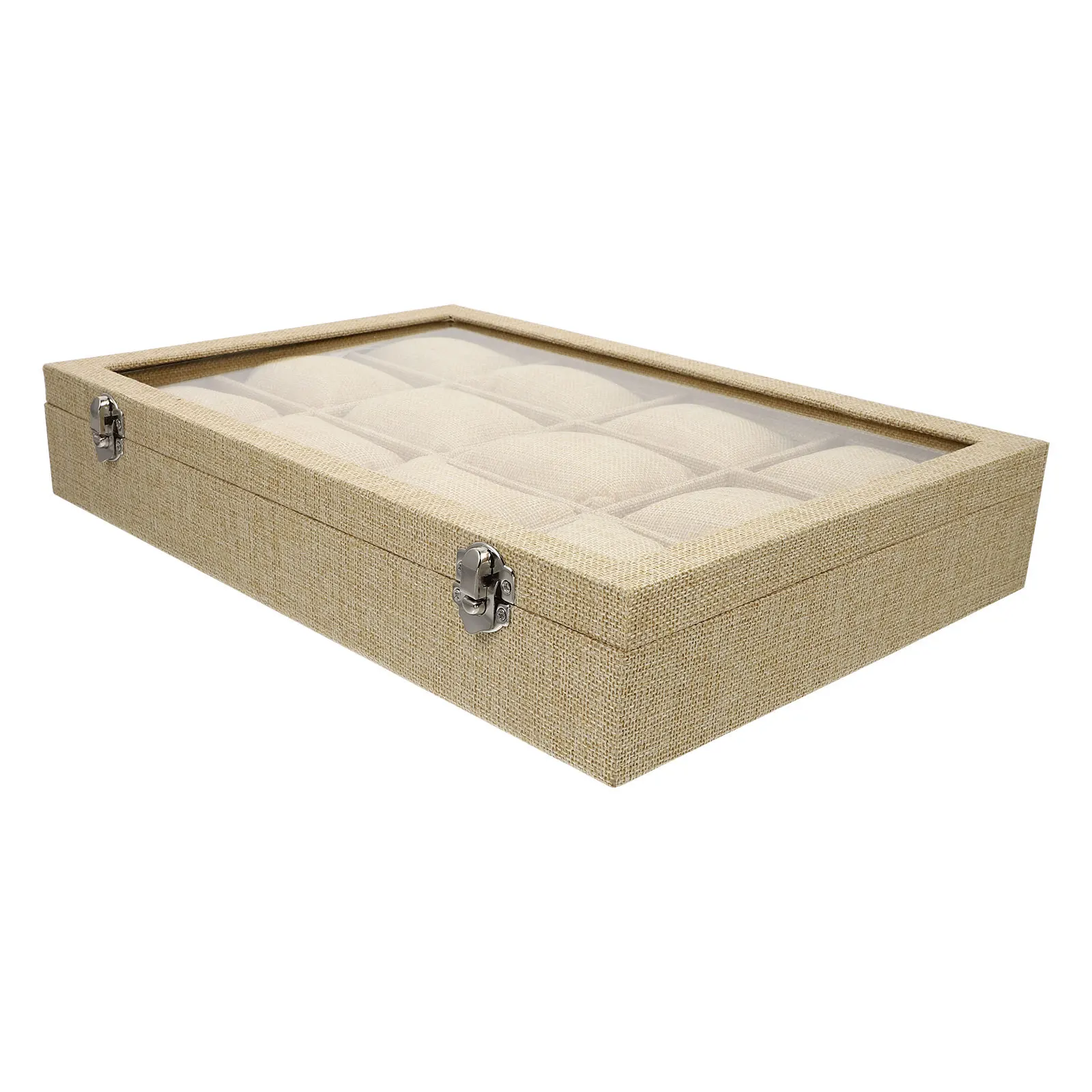 12 Slots Watch Storage Box Jute Pillow Decorative Organizer Durable Modern Look Home Shop Use Elegance Watch Storage Case
12 Slots Watch Storage Box Jute Pillow Decorative Organizer Durable Modern Look Home Shop Use Elegance Watch Storage Case
