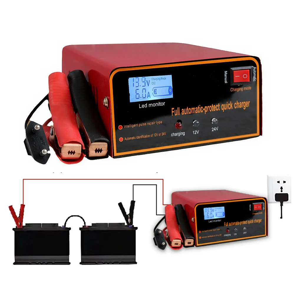 12v24v Motorcycle Battery Charger with Clip Automatic Stop Battery Charger LED Display for Trucks Agricultural Machinery
12v24v Motorcycle Battery Charger with Clip Automatic Stop Battery Charger LED Display for Trucks Agricultural Machinery