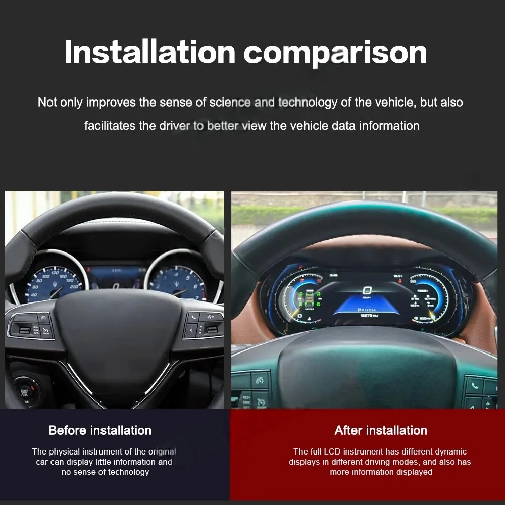12.3“ Dashboard For Maserati Ghibli 2014-2020 Digital Cluster Car Meter Display Auto LCD Instrument Speedometer Screen Linux
12.3“ Dashboard For Maserati Ghibli 2014-2020 Digital Cluster Car Meter Display Auto LCD Instrument Speedometer Screen Linux