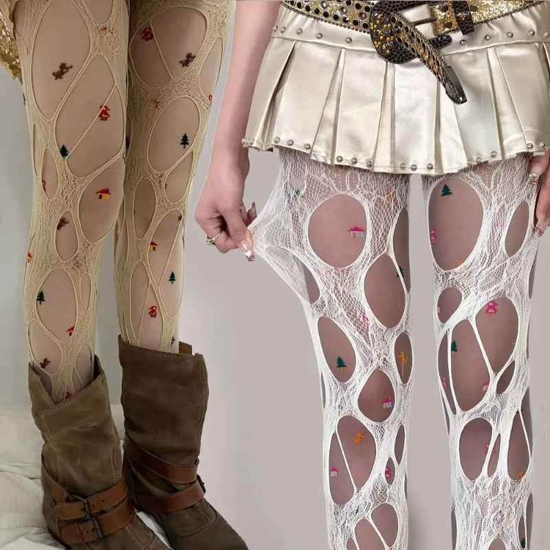 1/2Pcs Gothic Broken Hole Fishnet Socks Women Punk Torn Strap Ragged Hosiery Pantyhose Girl Large Mesh Hollow Leggings Stockings
1/2Pcs Gothic Broken Hole Fishnet Socks Women Punk Torn Strap Ragged Hosiery Pantyhose Girl Large Mesh Hollow Leggings Stockings