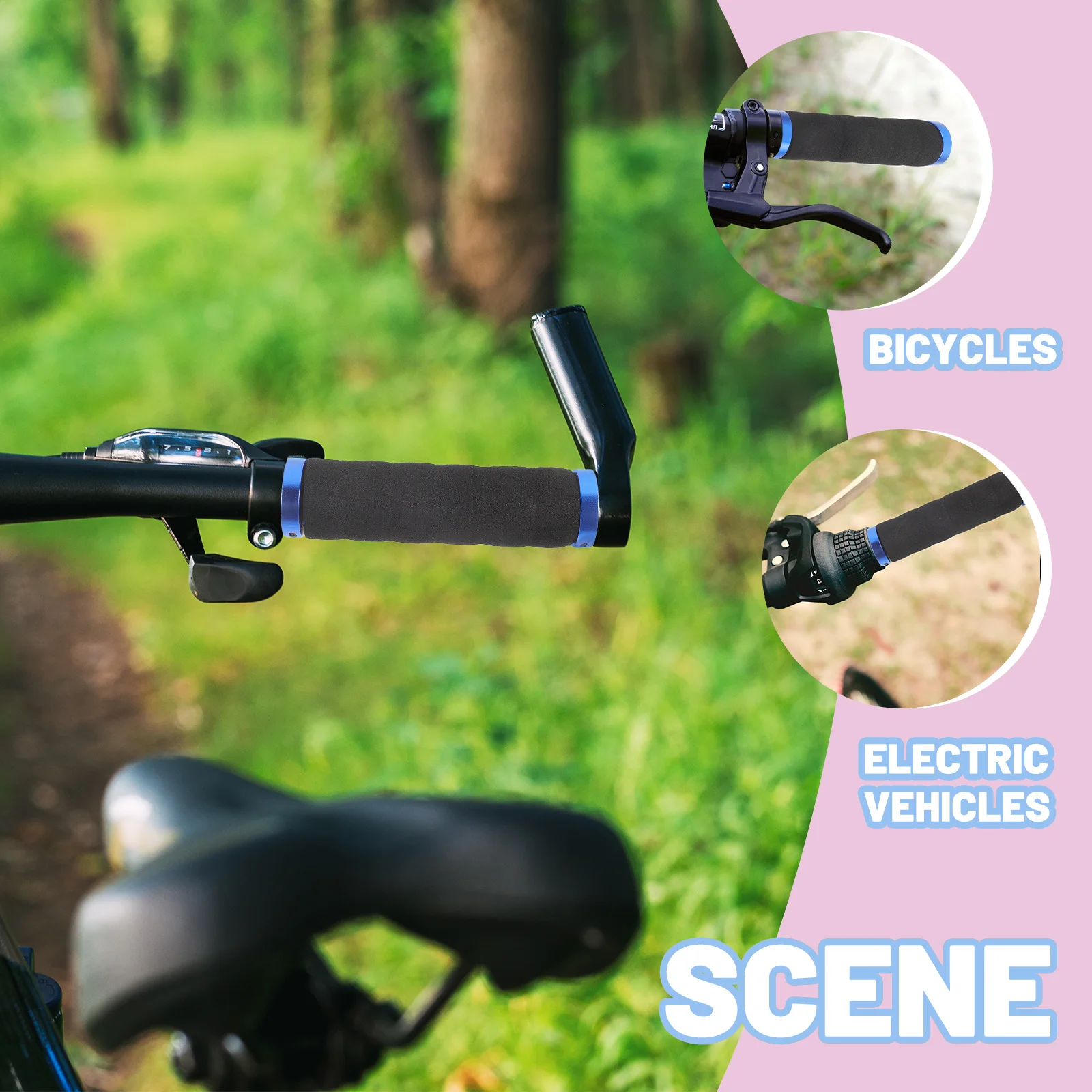 1Pair Mountain Bike Handlebar Grips Foam Metal Non-Skid Cycling Covers Shockproof Bicycle Handlebar Covers Comfortable Grips
1Pair Mountain Bike Handlebar Grips Foam Metal Non-Skid Cycling Covers Shockproof Bicycle Handlebar Covers Comfortable Grips