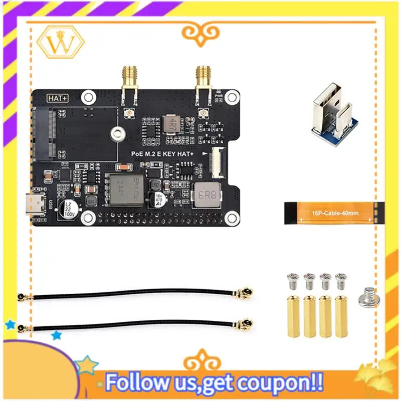 Новейший адаптер Pcie к ключу M.2E с функцией Poe для Raspberry Pi 5, совместимый с NGFF (ключ M.2E) Беспроводная сетевая микросхема
Новейший адаптер Pcie к ключу M.2E с функцией Poe для Raspberry Pi 5, совместимый с NGFF (ключ M.2E) Беспроводная сетевая микросхема
