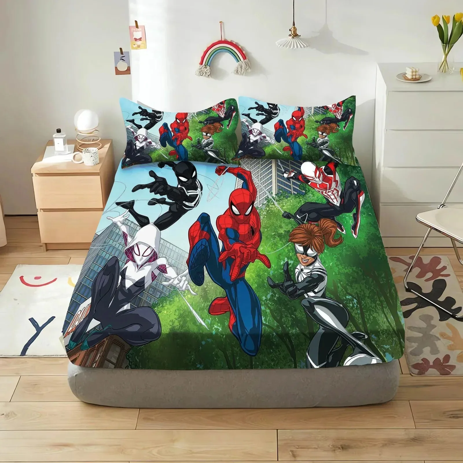 Cartoon Spider-Man Bedding Bed Linen Set Bed Sheet With Pillowcase Kids Boy Bedroom Decoration, Birthday Gift
Cartoon Spider-Man Bedding Bed Linen Set Bed Sheet With Pillowcase Kids Boy Bedroom Decoration, Birthday Gift