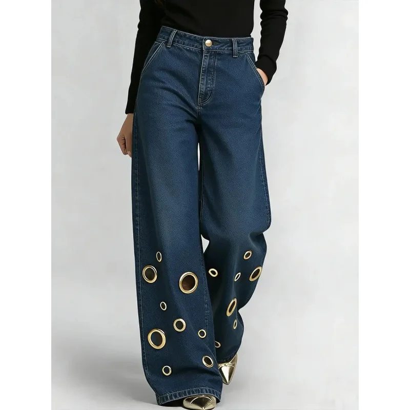 High Waist Women'S Luxury Baggy Jeans 2026 Pants Y2K Punk Hollow Metal Rivet Wide Leg Denim Pants Grunge Summer Spring Vintage
High Waist Women'S Luxury Baggy Jeans 2026 Pants Y2K Punk Hollow Metal Rivet Wide Leg Denim Pants Grunge Summer Spring Vintage