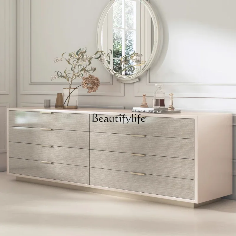 Italian minimalist solid wood eight-bucket cabinet bedroom light luxury five-bucket storage locker
Italian minimalist solid wood eight-bucket cabinet bedroom light luxury five-bucket storage locker