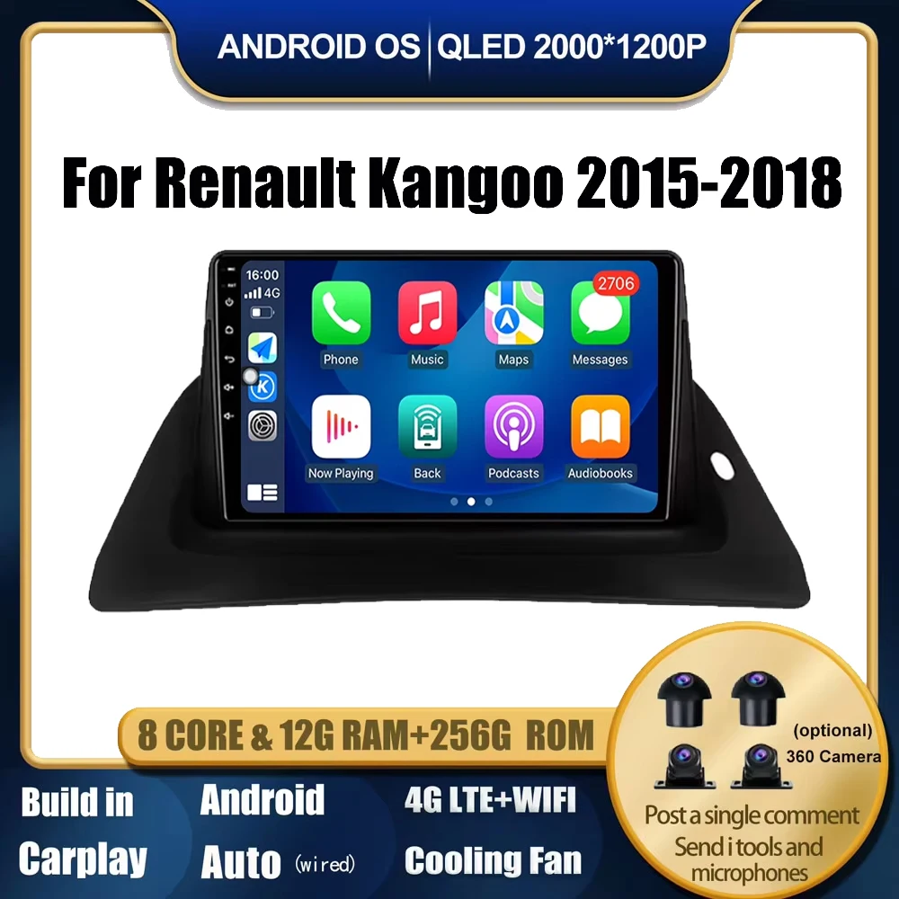 9inch Car Radio For Renault Kangoo 2015 2016 2017 2018 Multimedia Player GPS Navigation Android Auto Carplay Tools Bluetooth
9inch Car Radio For Renault Kangoo 2015 2016 2017 2018 Multimedia Player GPS Navigation Android Auto Carplay Tools Bluetooth
