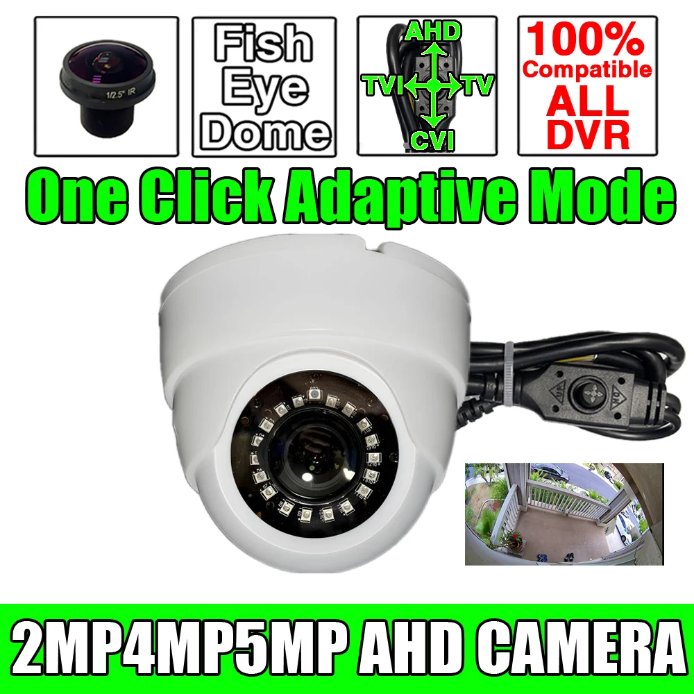 170 Degree Fish Eye 4in1 8MP 1080P 4MP 5MP 4K CVBS/TVI/CVI 4in1 CCTV AHD Panoramic Dome Camera Ultra HD OSD Menu Indoor Security
170 Degree Fish Eye 4in1 8MP 1080P 4MP 5MP 4K CVBS/TVI/CVI 4in1 CCTV AHD Panoramic Dome Camera Ultra HD OSD Menu Indoor Security