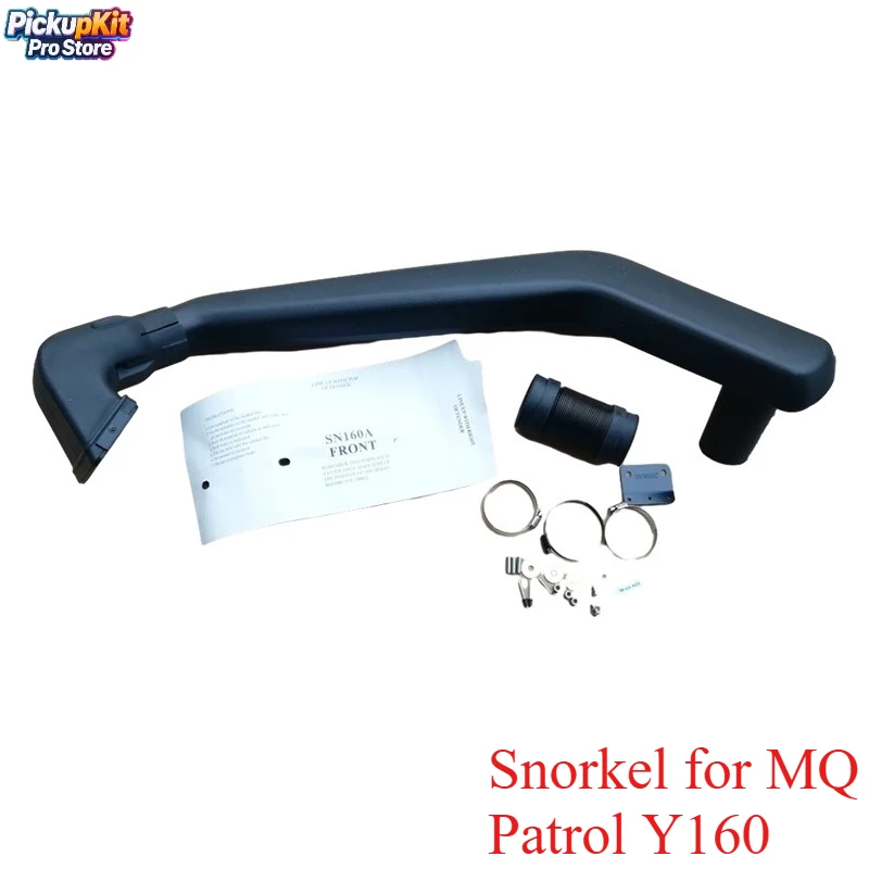 Left Side Snorkel for MQ Patrol Y160 3.3L SD33 Diesel 304 Stainless Steel Air Ram Water/Dust Proof Intake Kit
Left Side Snorkel for MQ Patrol Y160 3.3L SD33 Diesel 304 Stainless Steel Air Ram Water/Dust Proof Intake Kit