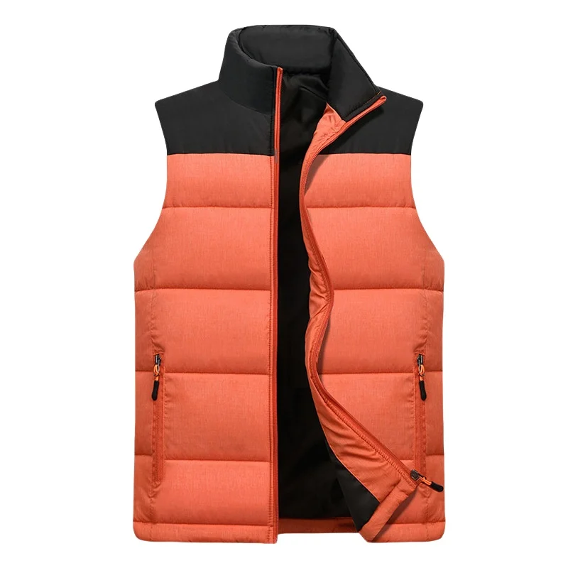 Winter Men's Warm Down Cotton Waistcoat Plus Size Color Matching Stand Collar Outdoor Sports Vest Sleeveless Padded Jacket
Winter Men's Warm Down Cotton Waistcoat Plus Size Color Matching Stand Collar Outdoor Sports Vest Sleeveless Padded Jacket
