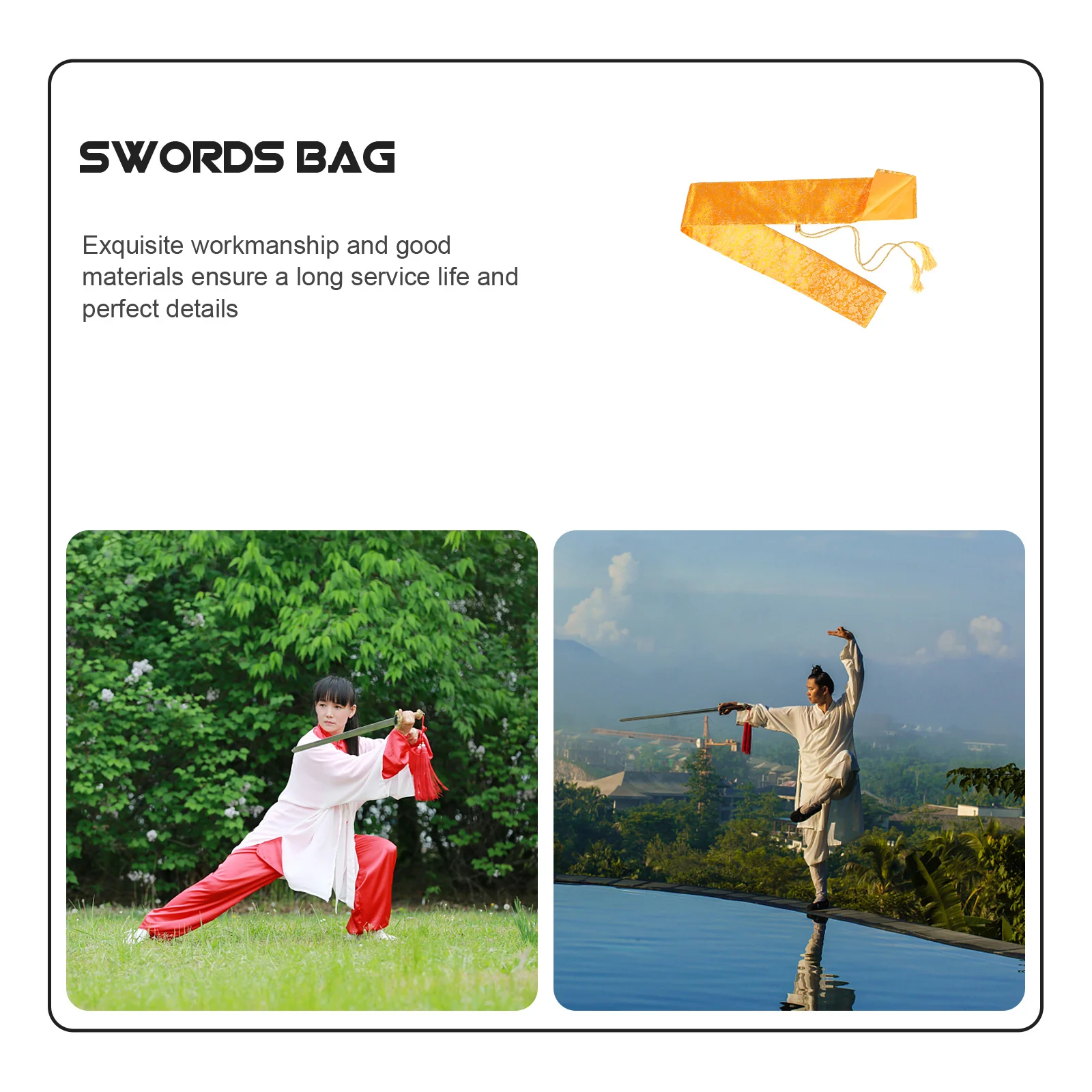 Japanese Tai Chi Sword Bag Luxury Thick Silk Protective Pouch Lightweight Portable Storage Holder Swords Container
Japanese Tai Chi Sword Bag Luxury Thick Silk Protective Pouch Lightweight Portable Storage Holder Swords Container