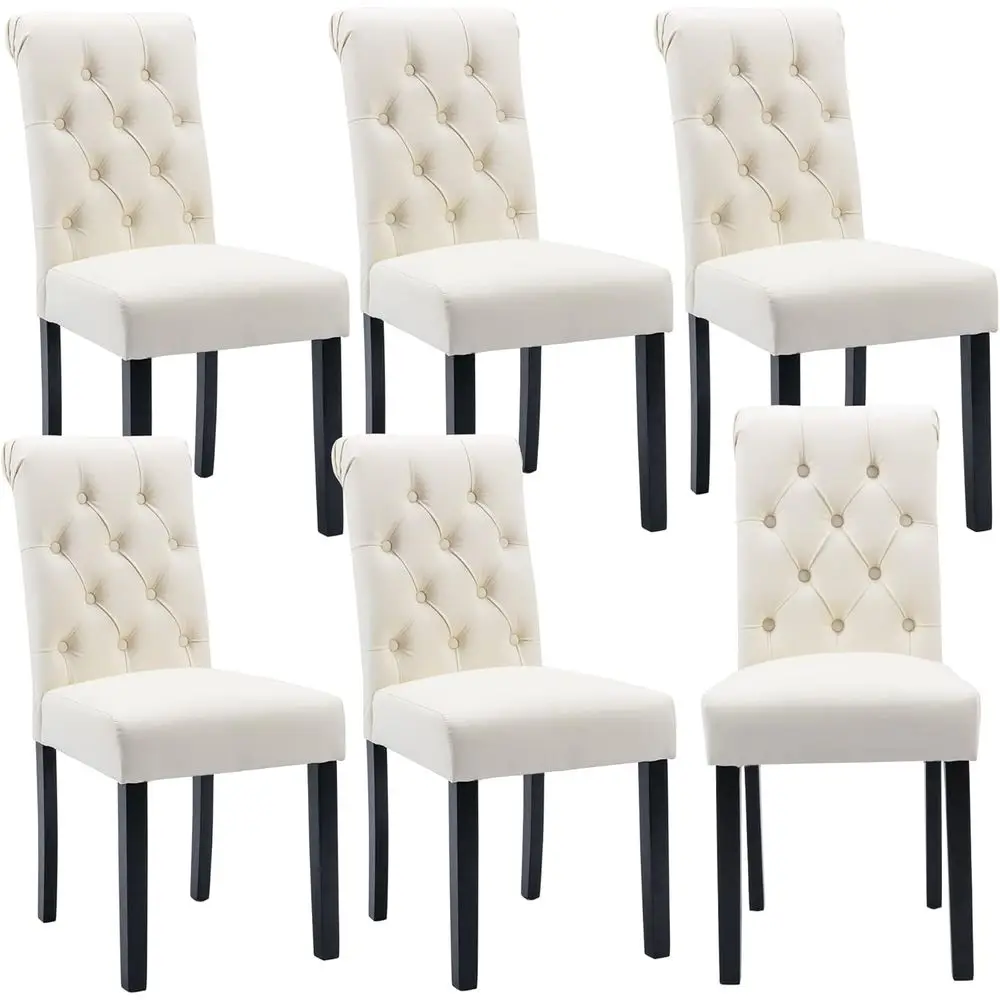 Dining Chairs Set o 6 Century ern Living Room Chairs with Button Tuted High Back PU Leather ArmlChair Comy Upholstered Side Chai
Dining Chairs Set o 6 Century ern Living Room Chairs with Button Tuted High Back PU Leather ArmlChair Comy Upholstered Side Chai