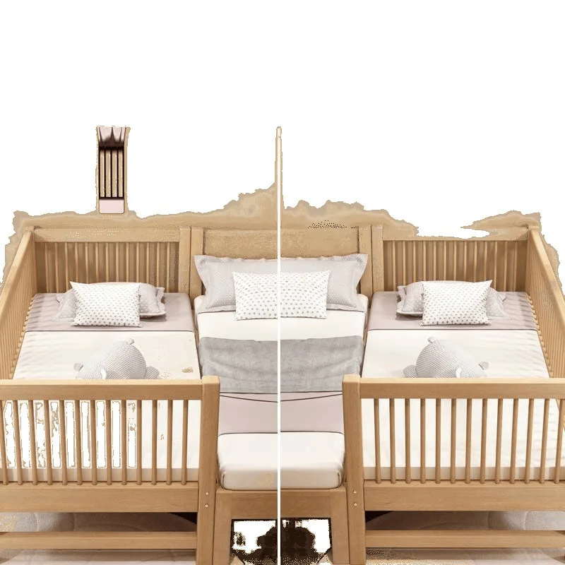 Walnut children's splicing bed Yanbian widening with guardrail Baby boy girl bed splicing large side bed
Walnut children's splicing bed Yanbian widening with guardrail Baby boy girl bed splicing large side bed