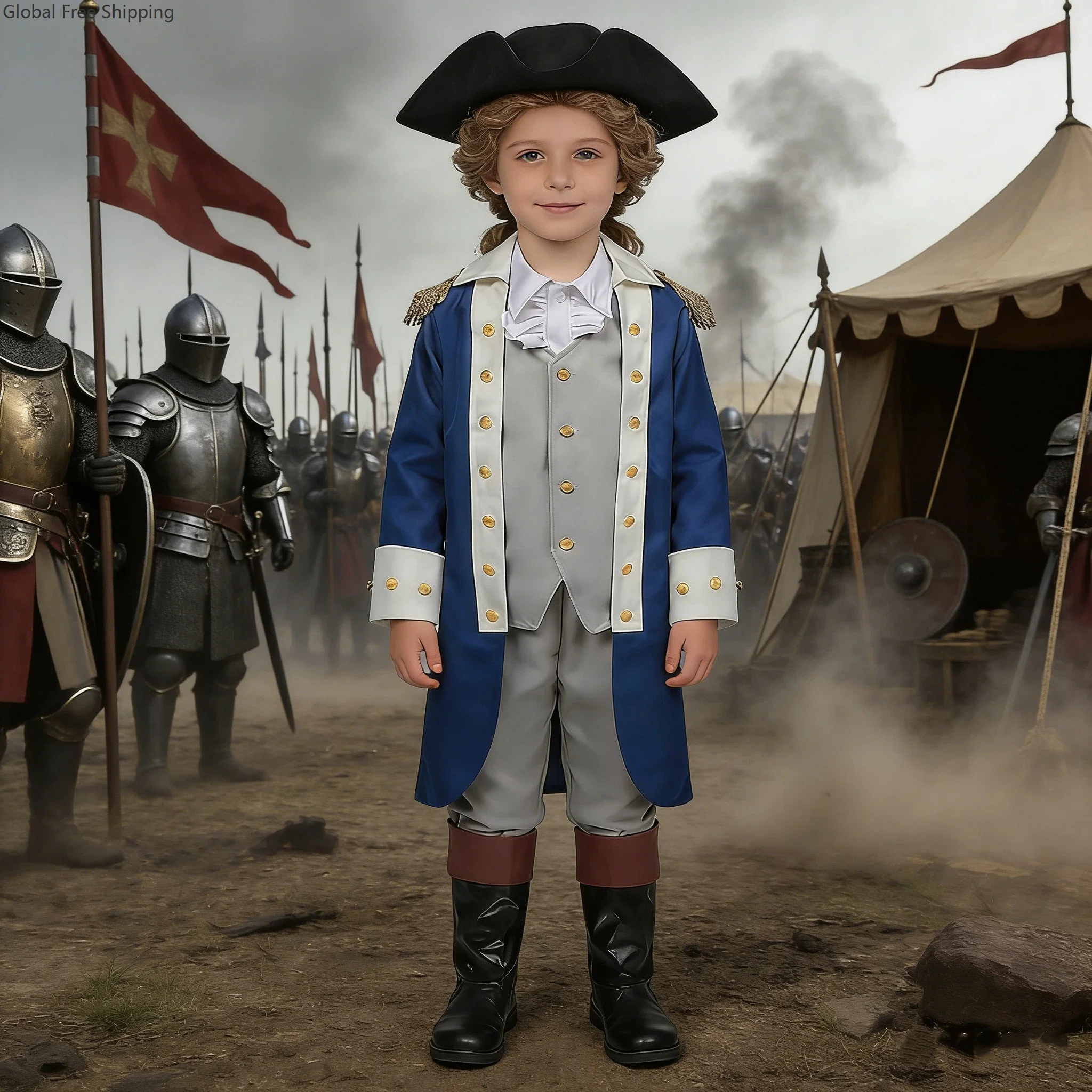 Medieval King Enfant Costume Presidential Cosplay Attire Vintage Military Prince Uniform Niño' School Stage Performance Outfit
Medieval King Enfant Costume Presidential Cosplay Attire Vintage Military Prince Uniform Niño' School Stage Performance Outfit