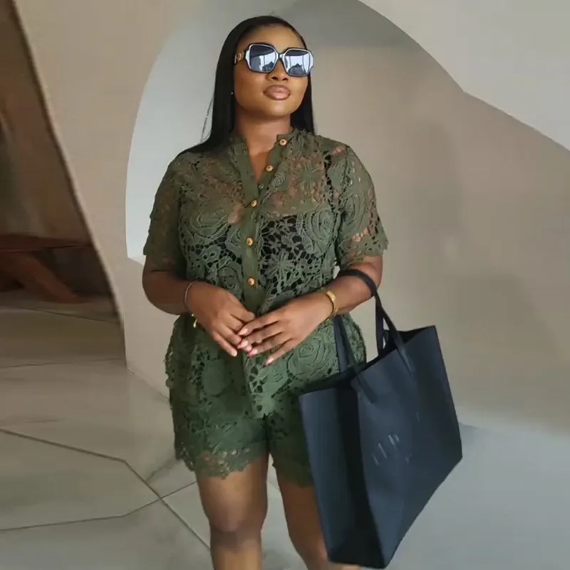 Summer Women's Suit Shorts Matching Sets High Waist Floral Short Pants Olive Green Two Piece Bermuda Shorts Button Front Casual
Summer Women's Suit Shorts Matching Sets High Waist Floral Short Pants Olive Green Two Piece Bermuda Shorts Button Front Casual