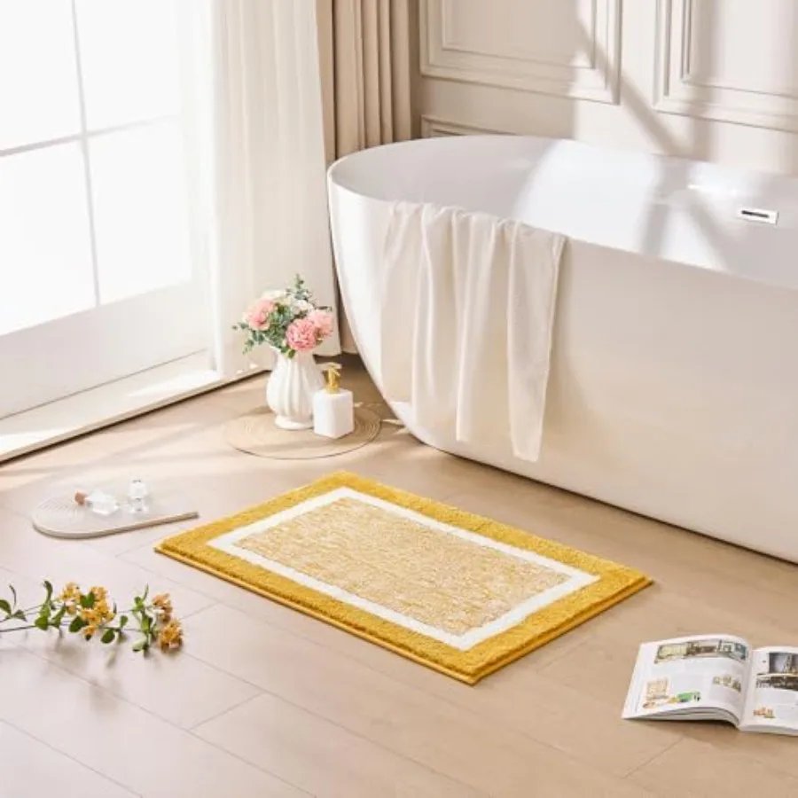 Bath mats for Bathroom Non Slip, Fluffy Absorbent Microfiber Bath mat Washable, Aesthetic Bathroom Rugs, Long Harvest Gold Bath
Bath mats for Bathroom Non Slip, Fluffy Absorbent Microfiber Bath mat Washable, Aesthetic Bathroom Rugs, Long Harvest Gold Bath