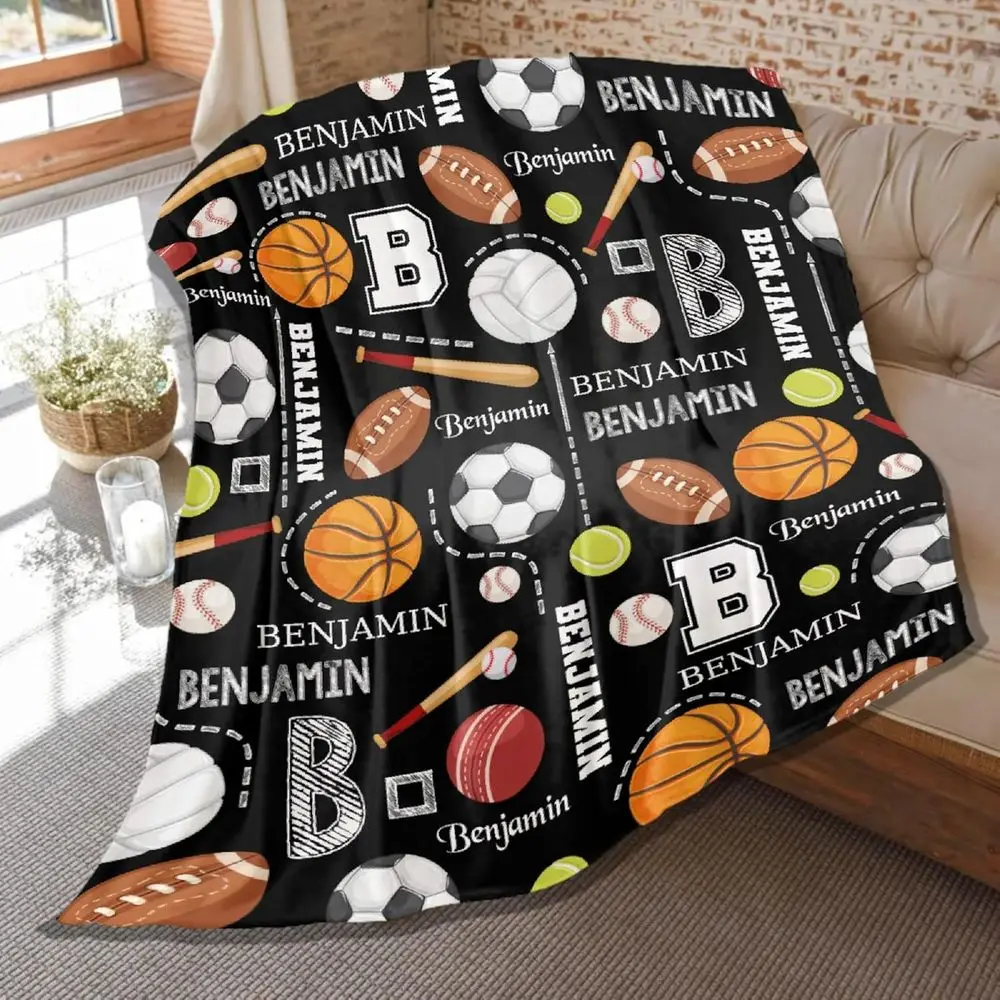 Custom Sport Blanket with Personal Name, Perfect for Boys' Bedroom or Family Sofa Décor, 120 x 90 inches
Custom Sport Blanket with Personal Name, Perfect for Boys' Bedroom or Family Sofa Décor, 120 x 90 inches