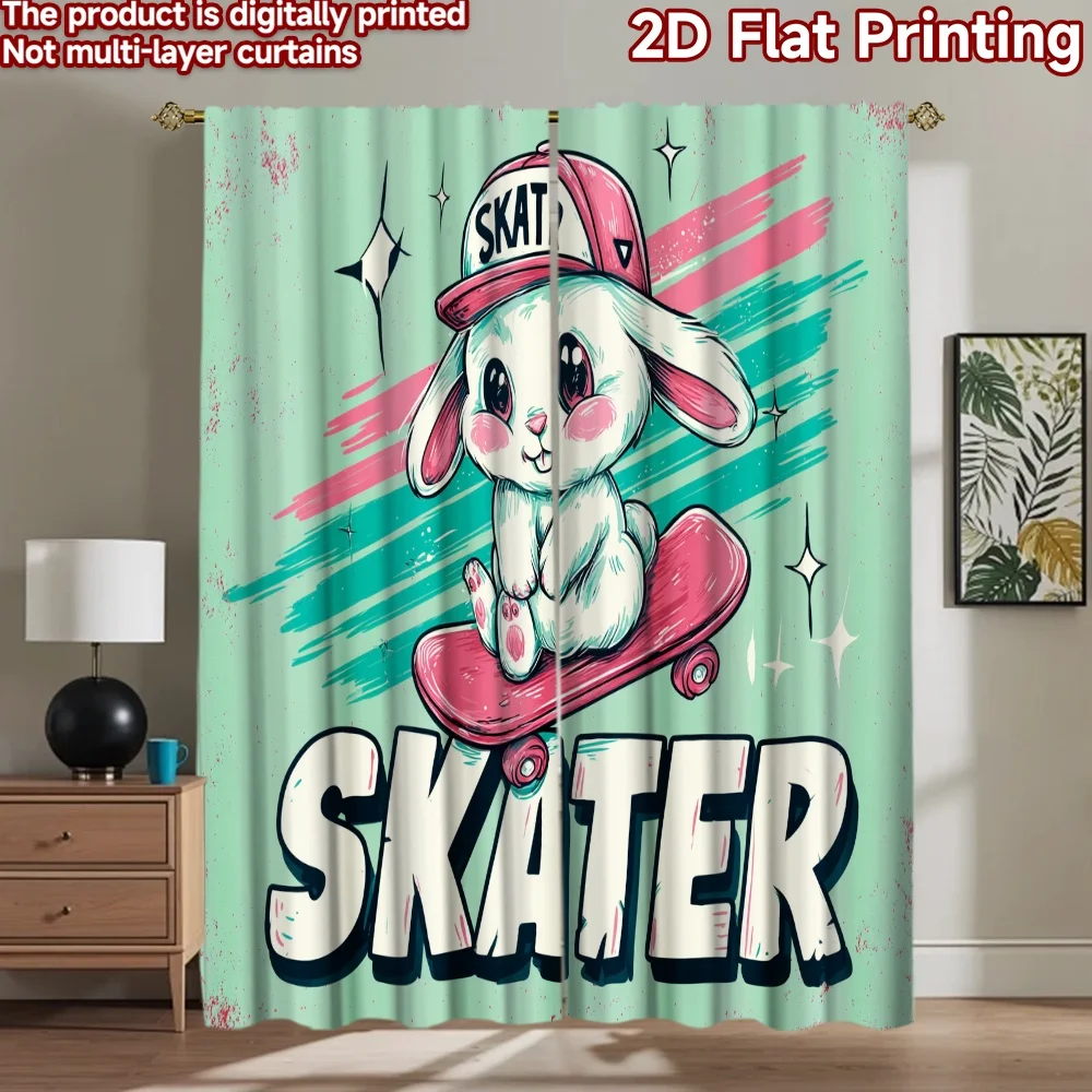 2D flat printing 2pcs Curtain Cute Bunny Skater Kawaii Digital Printed Polyester Drapes Festive Curtains Perfect for Parties and
2D flat printing 2pcs Curtain Cute Bunny Skater Kawaii Digital Printed Polyester Drapes Festive Curtains Perfect for Parties and