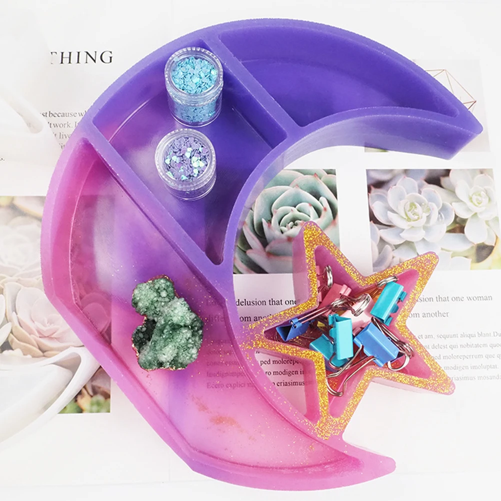 Silicone Mold for Storage Box Casting Moon Star Shaped Tray Jewelry DIY Epoxy Resin Reusable Washable Creative Gift Idea
Silicone Mold for Storage Box Casting Moon Star Shaped Tray Jewelry DIY Epoxy Resin Reusable Washable Creative Gift Idea