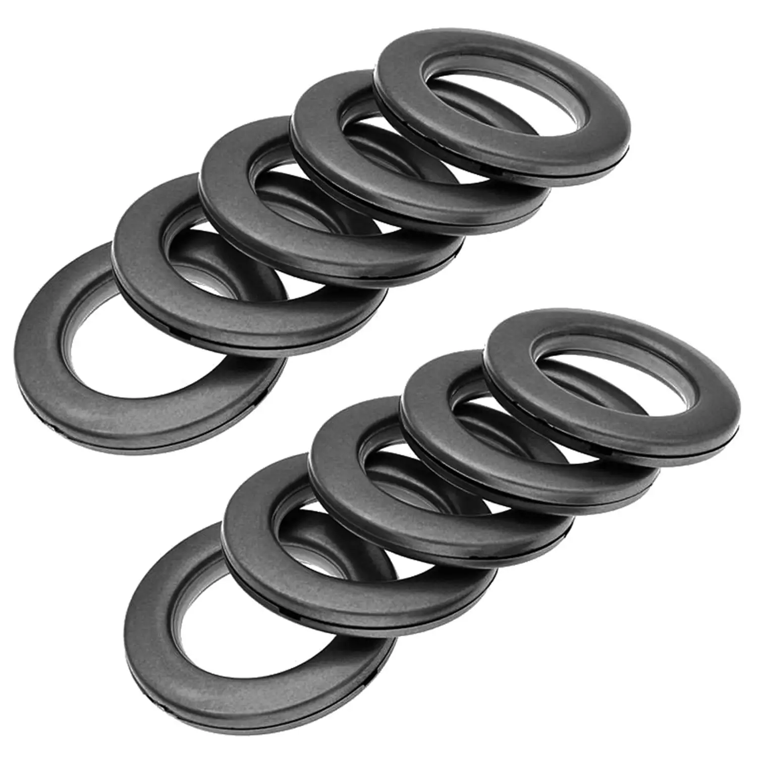 32-Pack Quiet-Glide ABS Curtain Rings, 40mm Inner Diameter, Smooth Nano-Coated Black Rings
32-Pack Quiet-Glide ABS Curtain Rings, 40mm Inner Diameter, Smooth Nano-Coated Black Rings