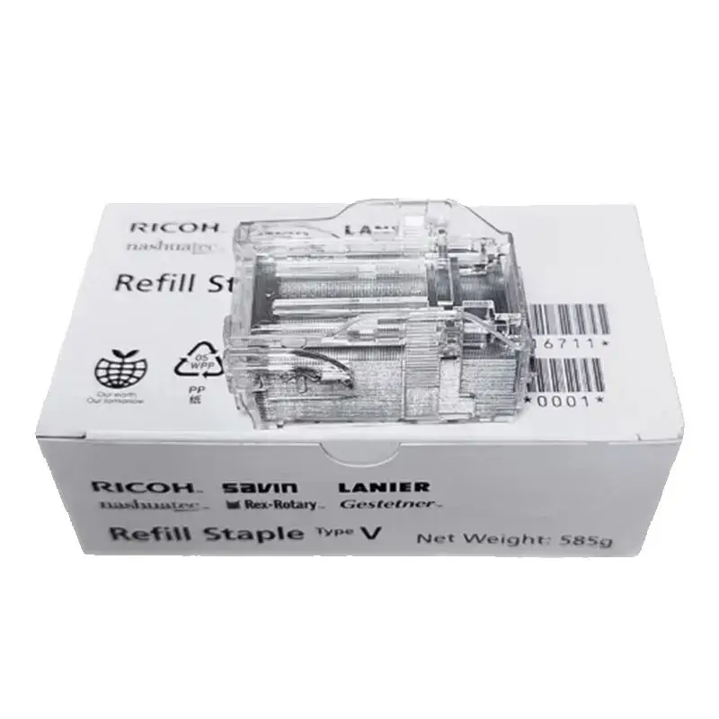 Original Type V Staples For Ricoh MP5100 MP5200 MP6502 MP6554 MP7503 MP8002 MP9003 Finisher Staples
Original Type V Staples For Ricoh MP5100 MP5200 MP6502 MP6554 MP7503 MP8002 MP9003 Finisher Staples