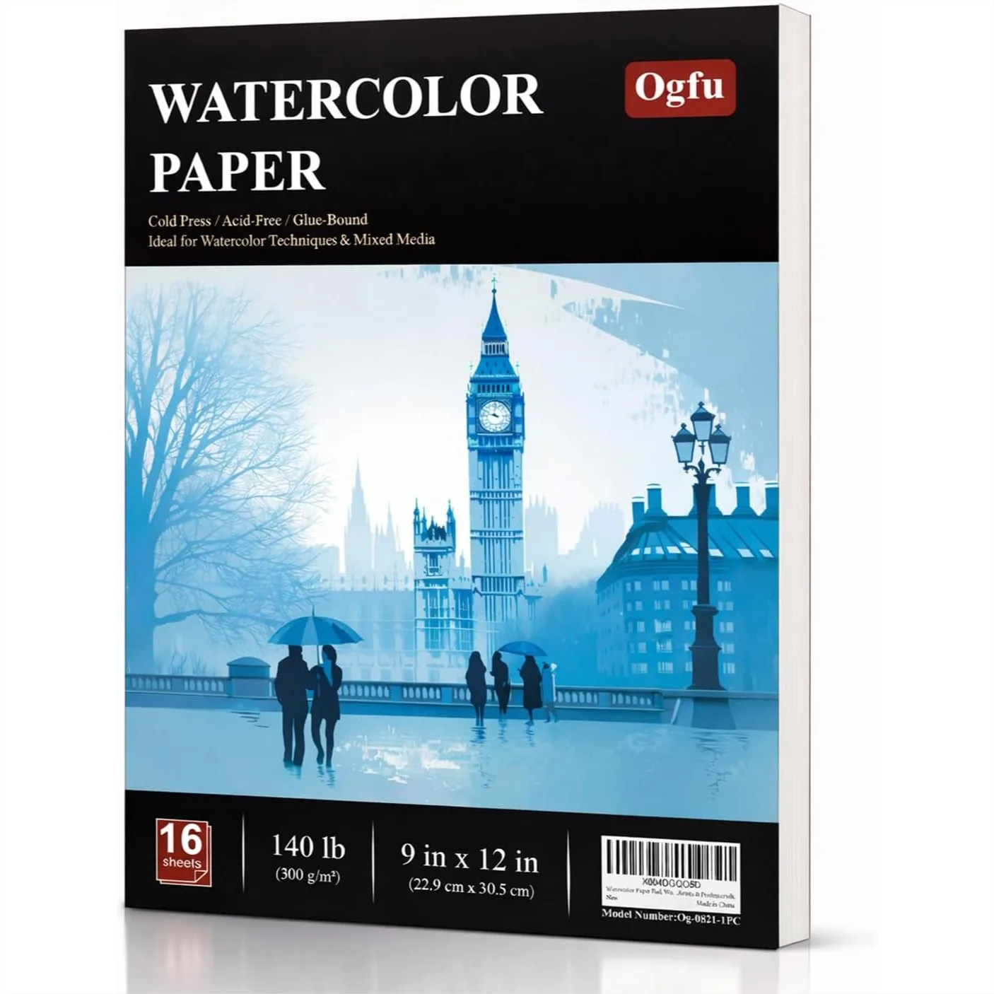 Watercolor Paper Pad 9x12 140lb 300gsm Cold Press for Beginners & Art Class
Watercolor Paper Pad 9x12 140lb 300gsm Cold Press for Beginners & Art Class