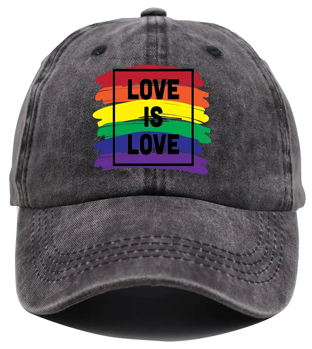 Love is Love Rainbow Hat Adjustable Baseball Cap Pure Cotton Cap Washed Denim Hat Daily Outdoor Sports Cap For Men Women
Love is Love Rainbow Hat Adjustable Baseball Cap Pure Cotton Cap Washed Denim Hat Daily Outdoor Sports Cap For Men Women