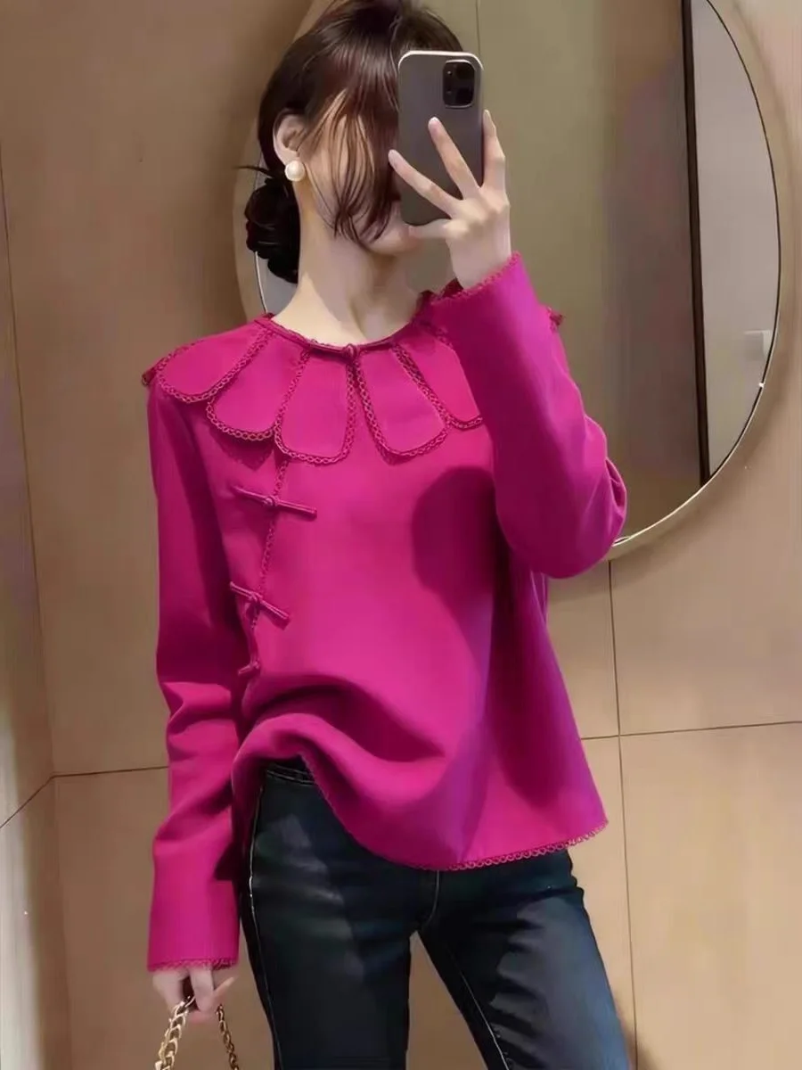 Light Pink Long Sleeve Women's Shirt Petal Collar Layering Versatile Spring 2026 Loose Fit Comfortable Breathable
Light Pink Long Sleeve Women's Shirt Petal Collar Layering Versatile Spring 2026 Loose Fit Comfortable Breathable