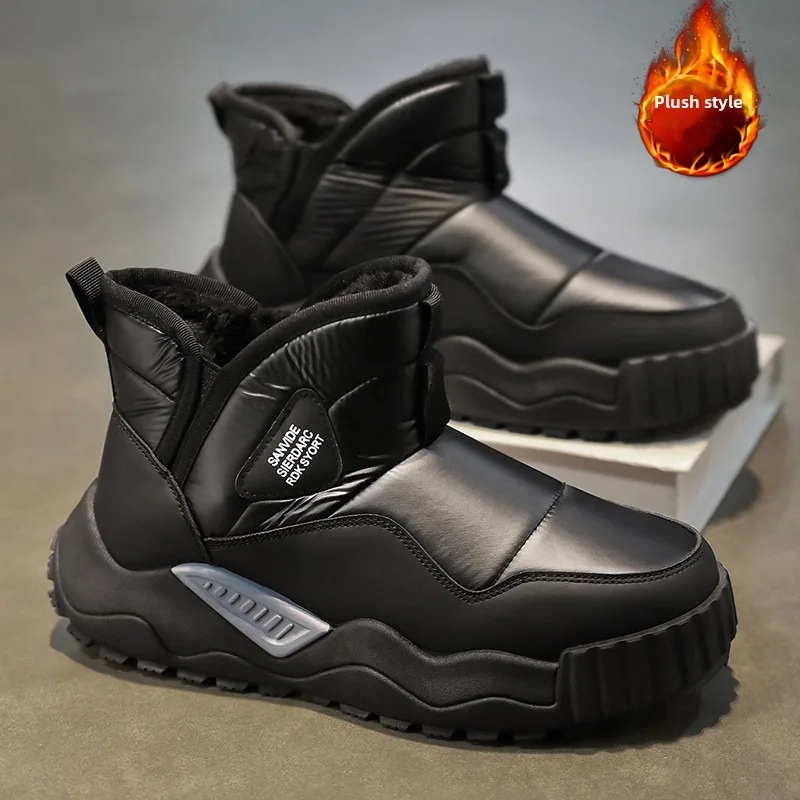 Fashion Men High Top Snow Boots Winter Soft Plush Warm Platform Boot Anti Slip Waterproof Slip On Cotton Shoes Botas Para Hombre
Fashion Men High Top Snow Boots Winter Soft Plush Warm Platform Boot Anti Slip Waterproof Slip On Cotton Shoes Botas Para Hombre