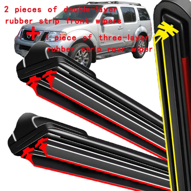 For Nissan Pathfinder R51 2005-2012 2006 2007 2008 Wiper Front Rear Wiper Blades Windshield Windscreen Window Brushes 24"18"12"
For Nissan Pathfinder R51 2005-2012 2006 2007 2008 Wiper Front Rear Wiper Blades Windshield Windscreen Window Brushes 24"18"12"