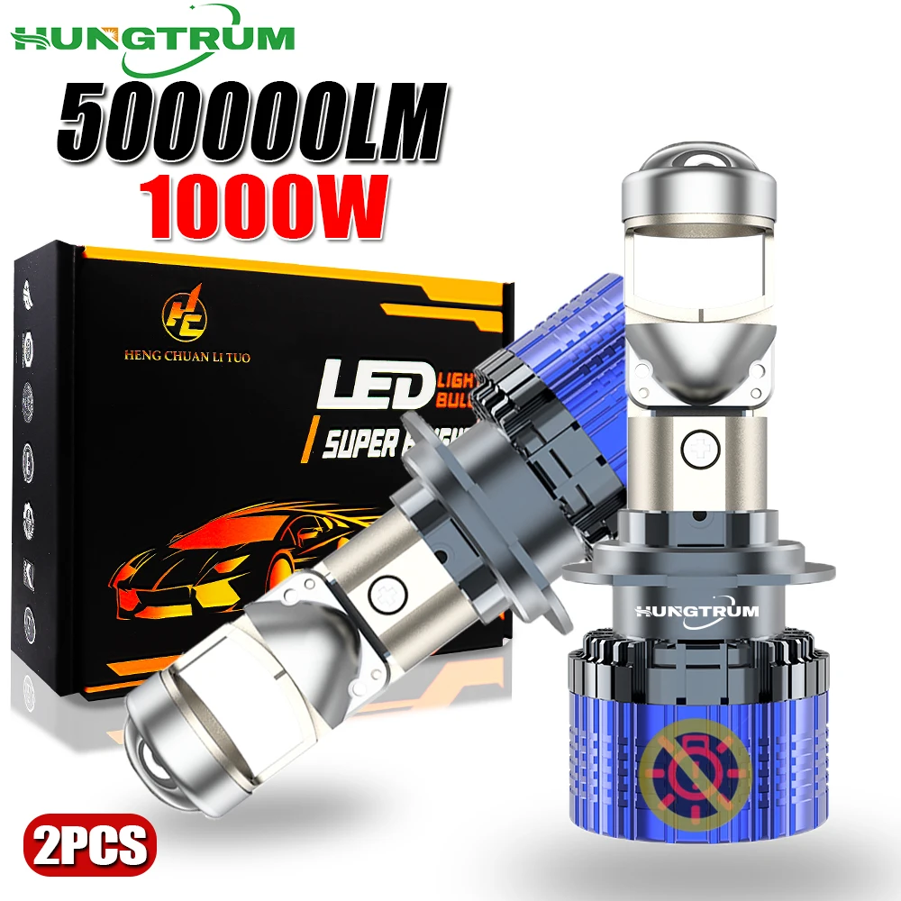 Bi LED H7 H4 Car Headlight Projector Mini Lens 500000LM 1000W High Power H11 H8 9005 9006 HB3 HB4 LED Bulb 6000k Motorcycle Bulb
Bi LED H7 H4 Car Headlight Projector Mini Lens 500000LM 1000W High Power H11 H8 9005 9006 HB3 HB4 LED Bulb 6000k Motorcycle Bulb