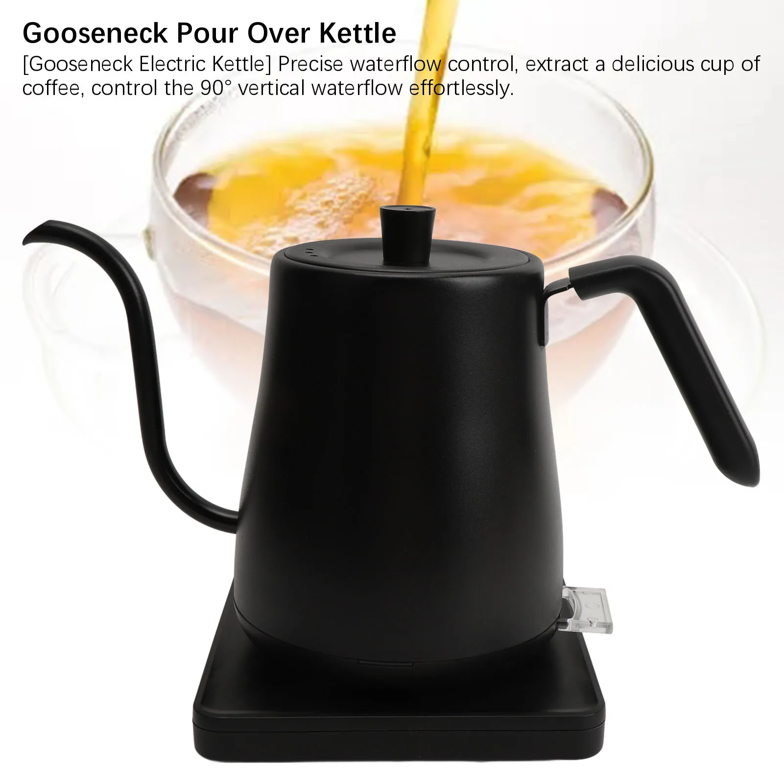 Electric Gooseneck Kettle 800ml 1000W Auto Power Off ABS 304 Stainless Steel Pour Over Kettle
Electric Gooseneck Kettle 800ml 1000W Auto Power Off ABS 304 Stainless Steel Pour Over Kettle